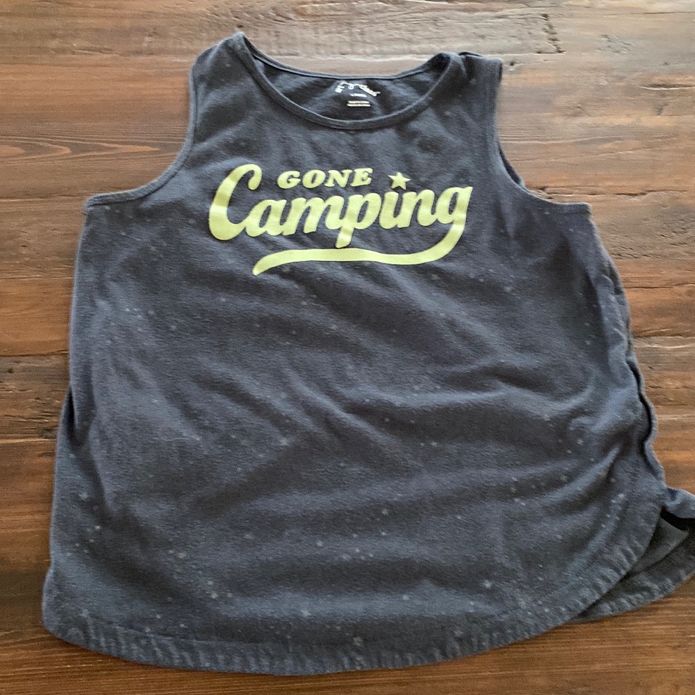 GIRLS art class L (10/12) GONE CAMPING tank
